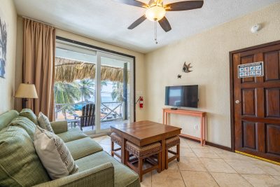 the palapa house san pedro belize condo for sale interior looking out to the caribbean