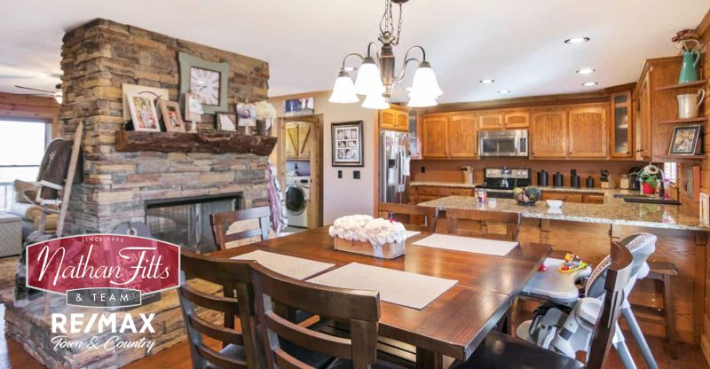 Wooden dining table