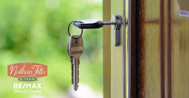a key in on a door knob