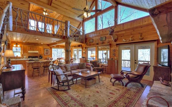Wooden style living area