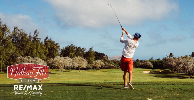 a man with a cap playing golf