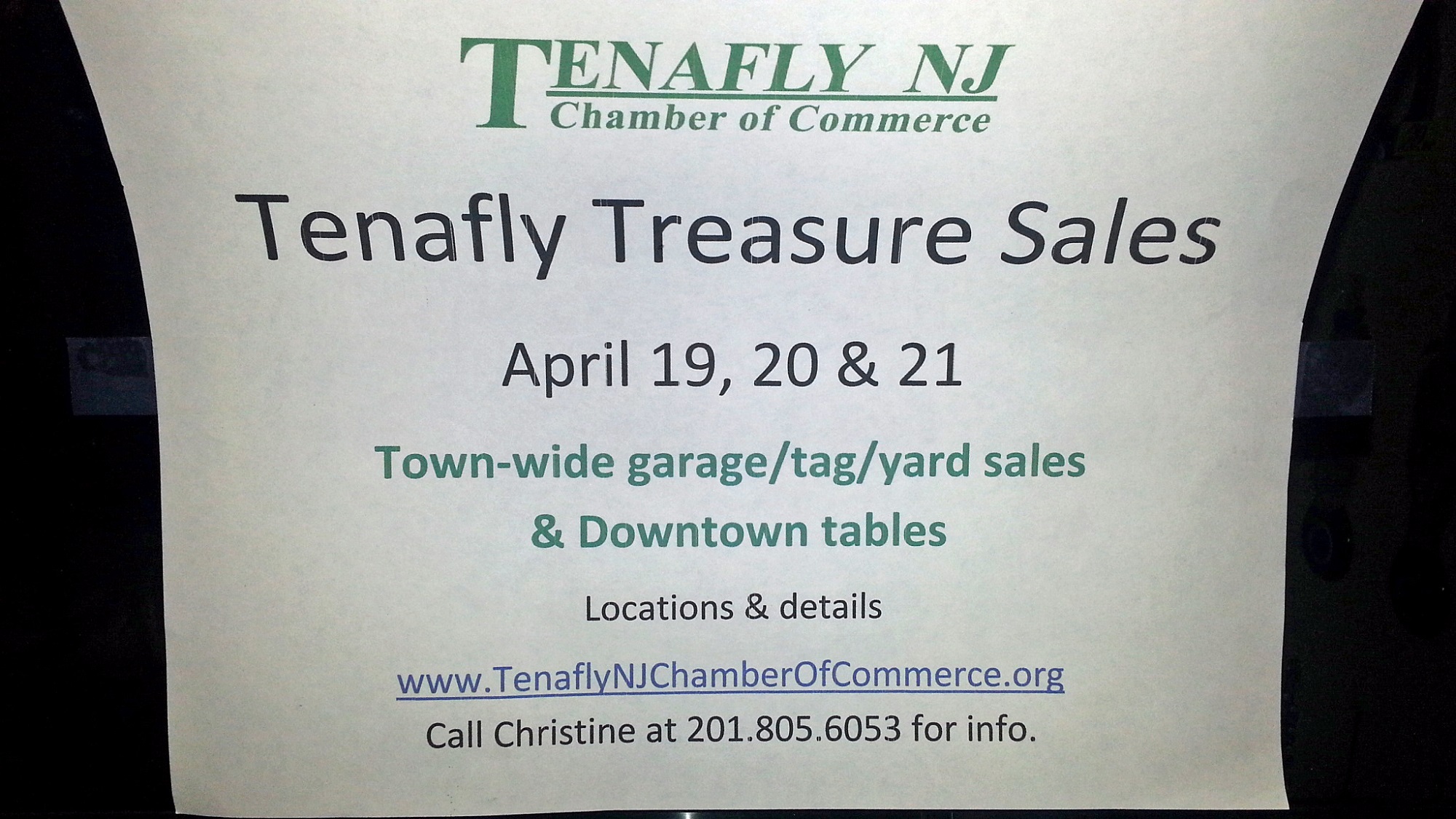 Tenafly Town-wide Garage sale April 19-21 Tenafly Town-wide Garage sale April 19-21