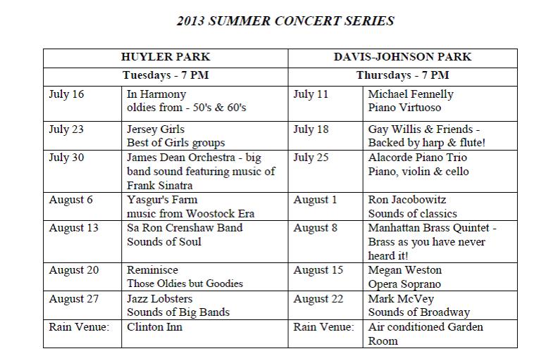 Tenafly Summer Concerts 2013