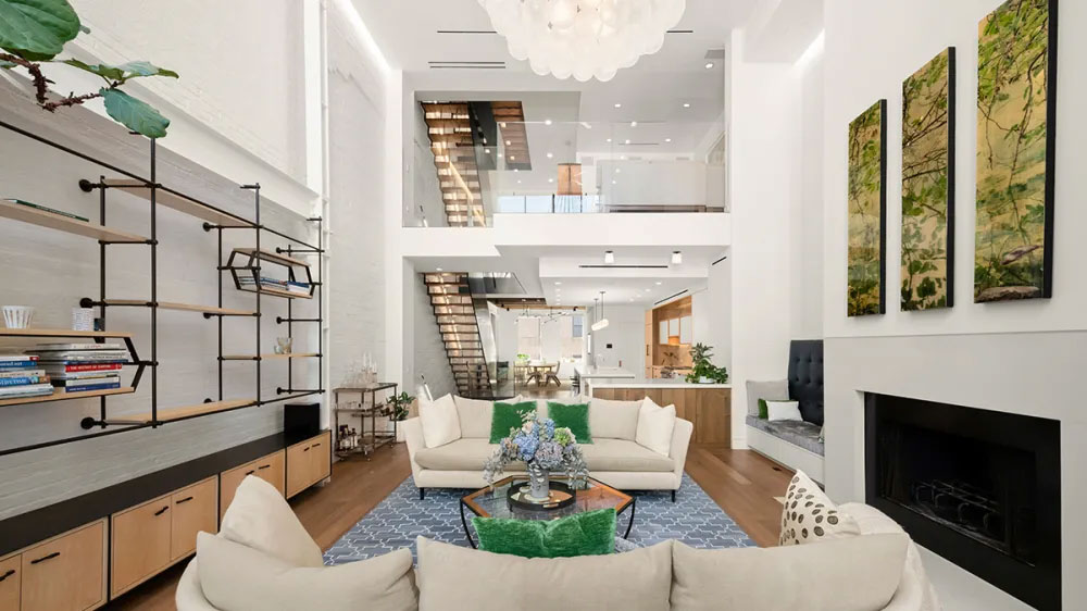 This $27 Million Tribeca Townhouse Has a Skylight-Topped Indoor Basketball Court