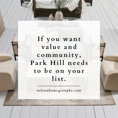 Quote graphic saying ‘If you want value and community, Park Hill needs to be on your list,’ over a neutral modern living room setting.