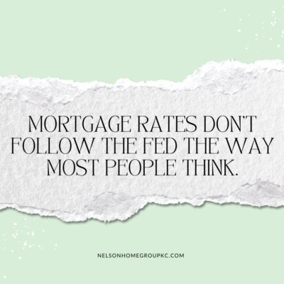 Morgan Stanley style graphic explaining how Kansas City mortgage rates do not directly follow Federal Reserve rate decisions