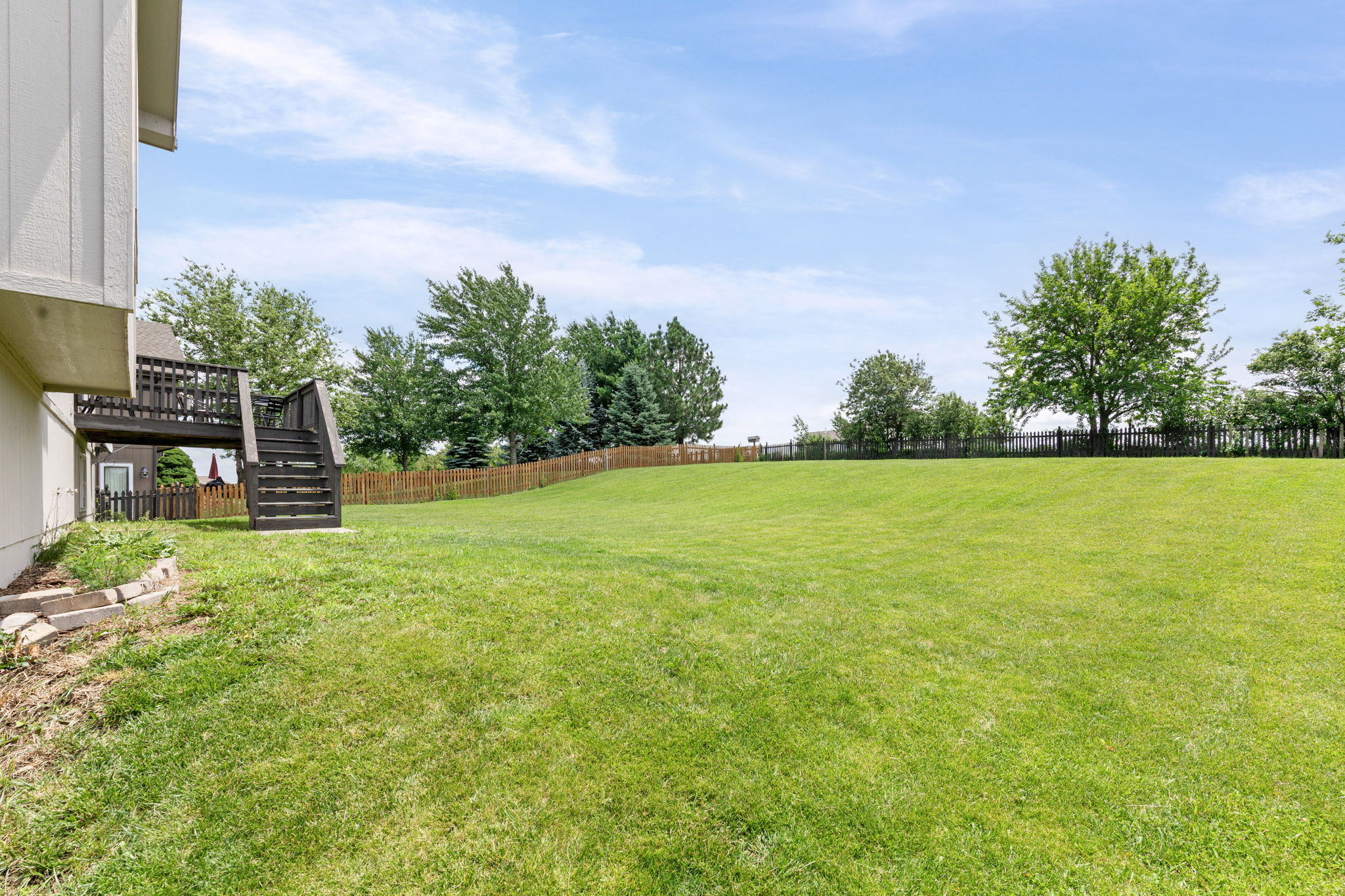 Fenced backyard at 6819 NE 113th Terrace, Kansas City, MO