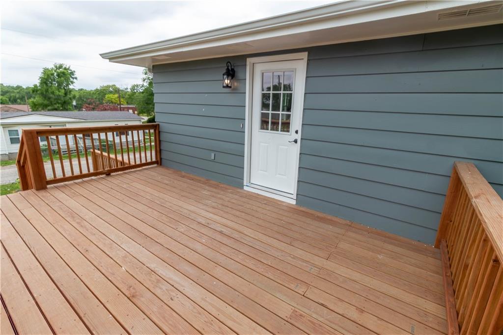 New wood deck at 200 Cherry Street, Maysville, MO