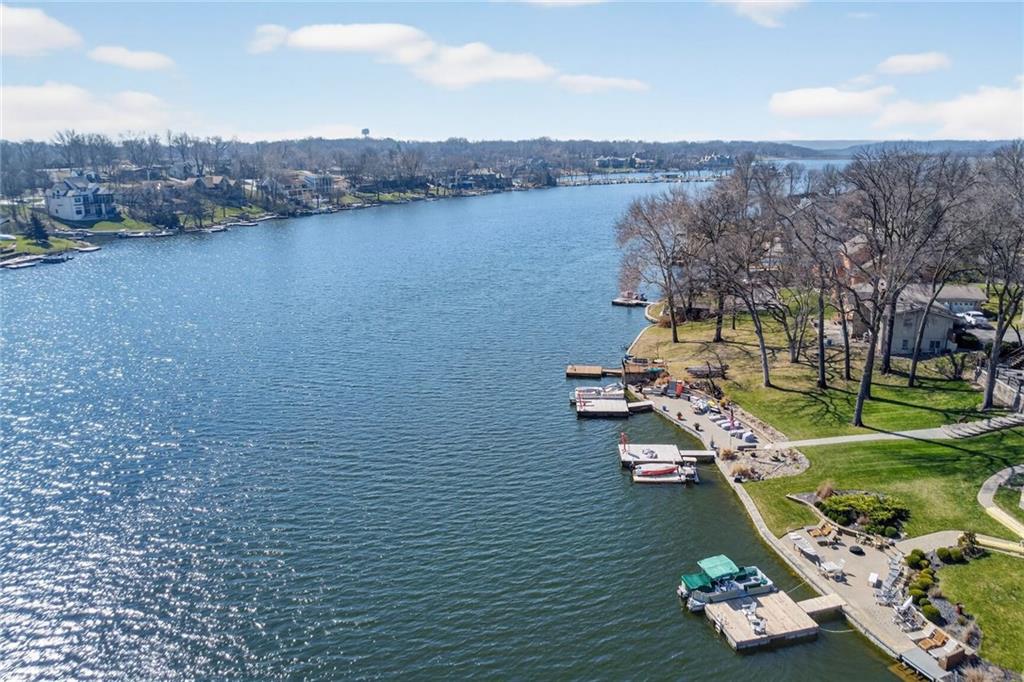 Aerial view of Weatherby Lake, Platte County Missouri