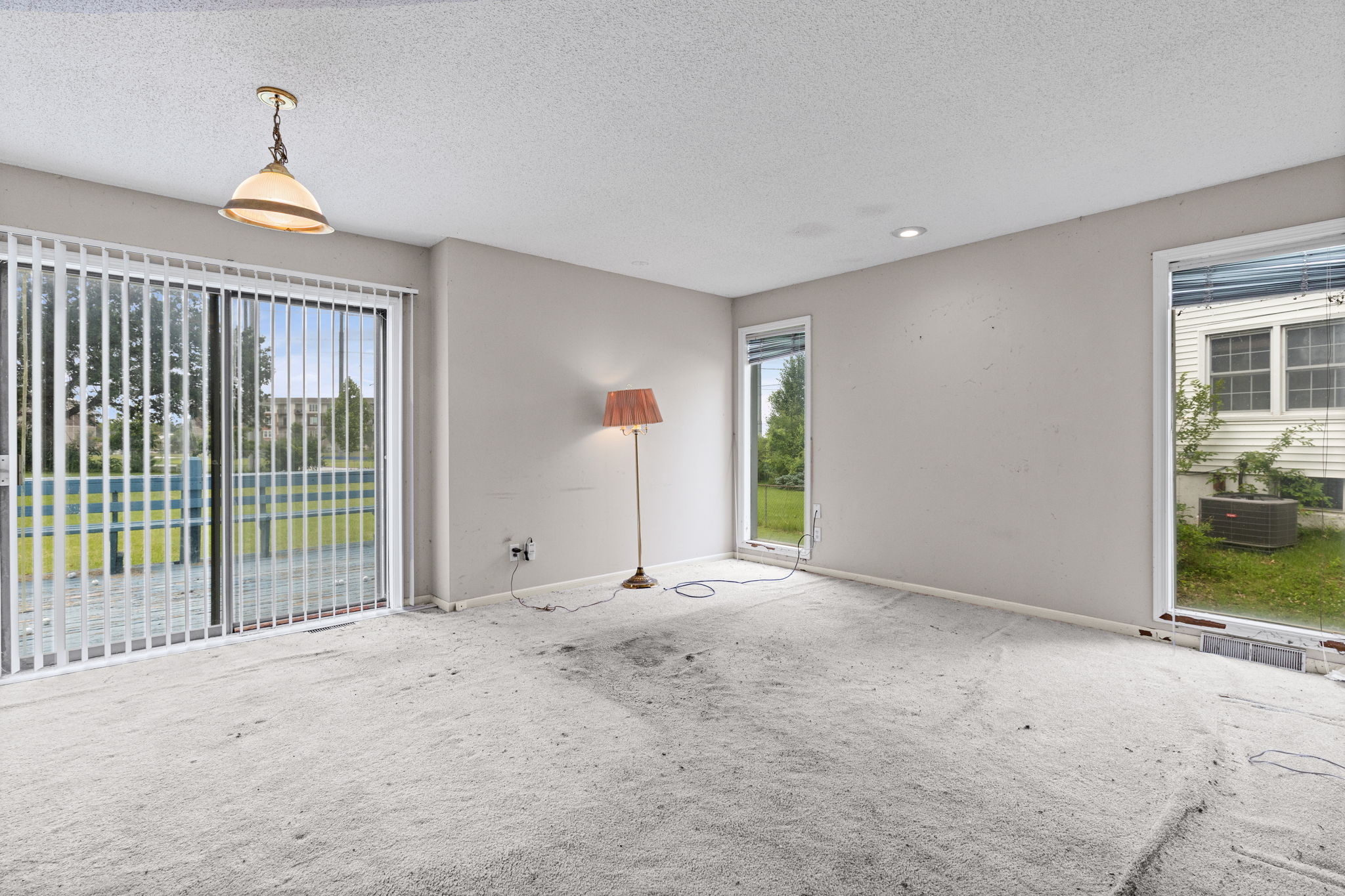 The family room opens onto the back deck