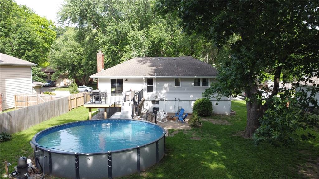 Aerial view of 408 N Jefferson Street Raymore MO
