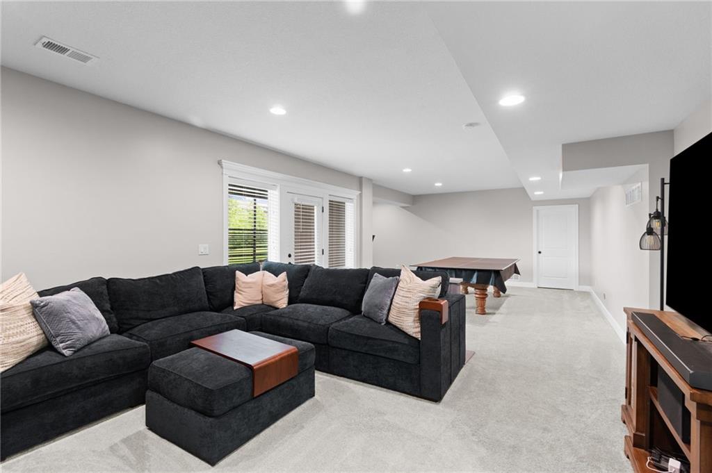 Finished walkout basement living area