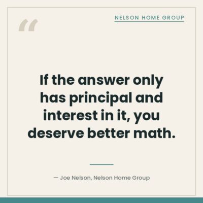 Online calculator payment versus full estimated payment on a $400K Kansas City home