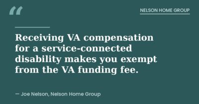 VA funding fee exemption for veterans receiving VA disability compensation on a Kansas City home purchase