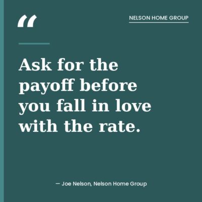 Cost of a VA loan assumption: ask for the payoff before you fall in love with the rate
