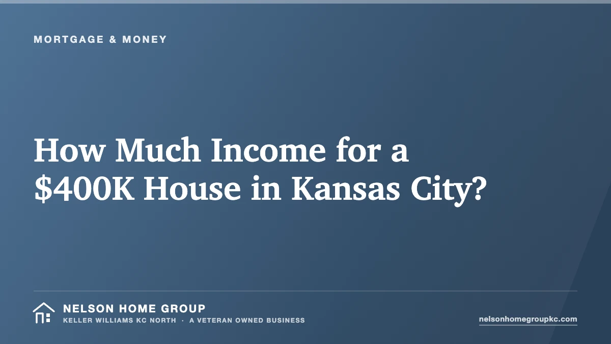 How Much Income for a $400K House in Kansas City?