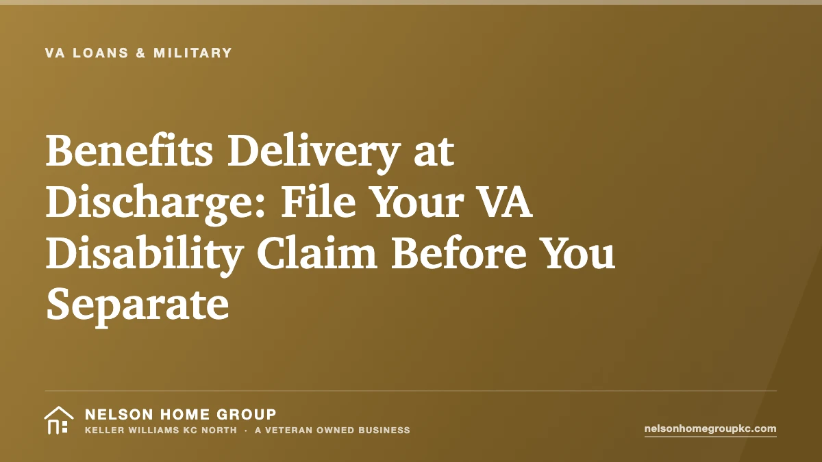Benefits Delivery at Discharge: File Your VA Disability Claim Before You Separate