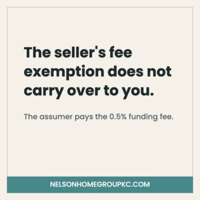 Cream quote graphic reading, the seller fee exemption does not carry over to you