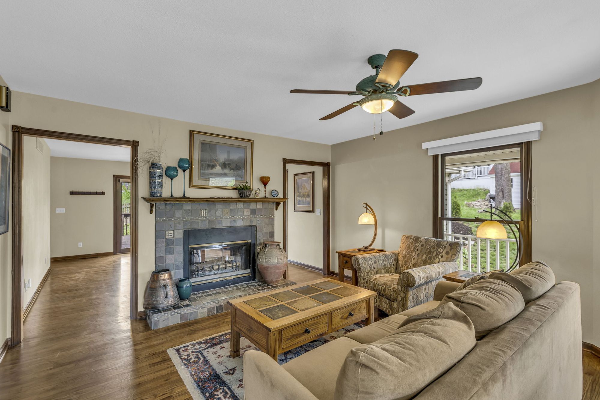 Living room at 615 Cherry Street, Weston, MO