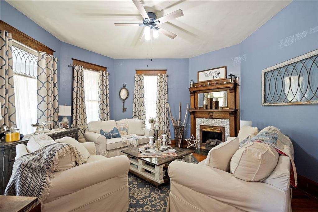 Formal living room and parlor at 908 Washington Street, Weston, MO