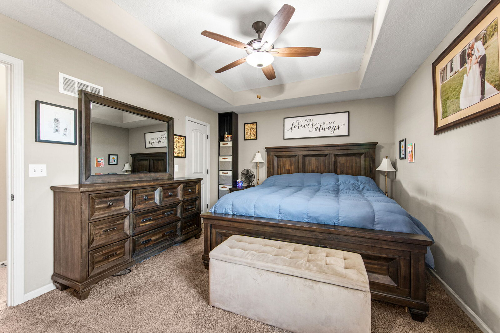 Primary bedroom at 19204 Corbyn Lane, Smithville, MO