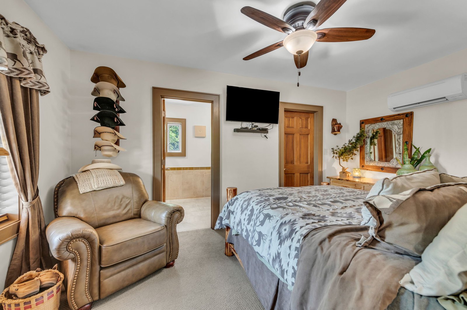 Second bedroom placed on the opposite end of the home for privacy