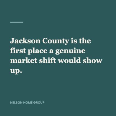 Pull quote graphic about Jackson County being the first place a market shift would appear