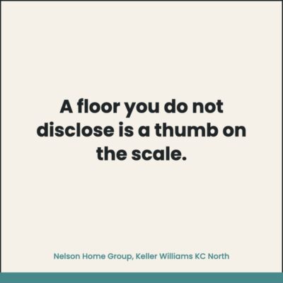 Pull quote graphic reading a floor you do not disclose is a thumb on the scale, on a cream card