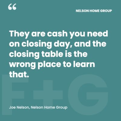 Teal graphic answering what are prepaids on a mortgage: cash you need on closing day, not lender fees