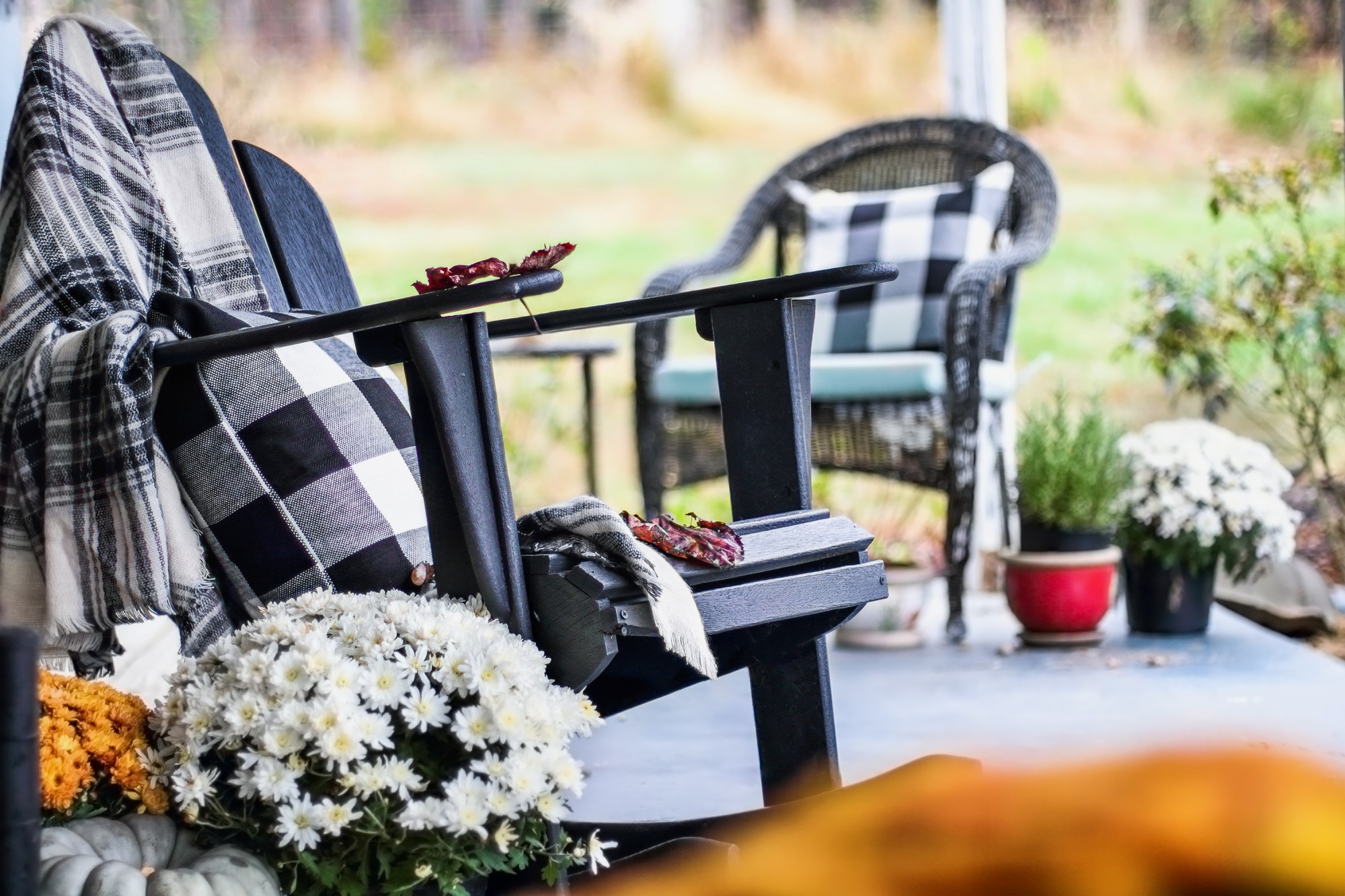 Cozy autumn patio