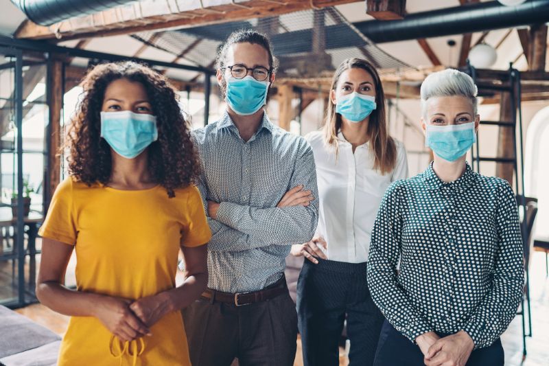 group of people wearing face mask