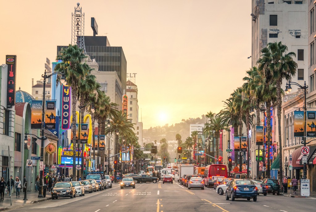 City view in Sunset Strip, CA