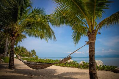 Beach swing on the beach