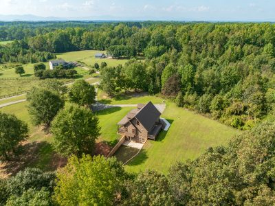 Rural North Carolina log home offering privacy and equestrian potential