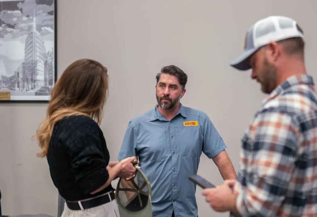 Real Estate Agent talking with client