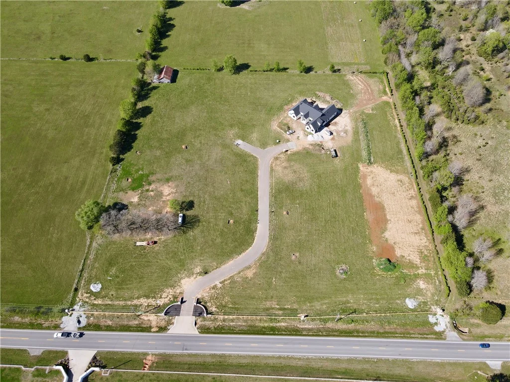 Ariel View of Ranch Home