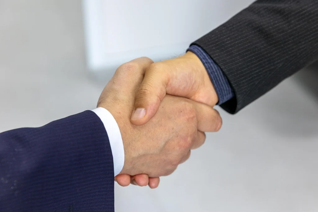 Closeup of handshake