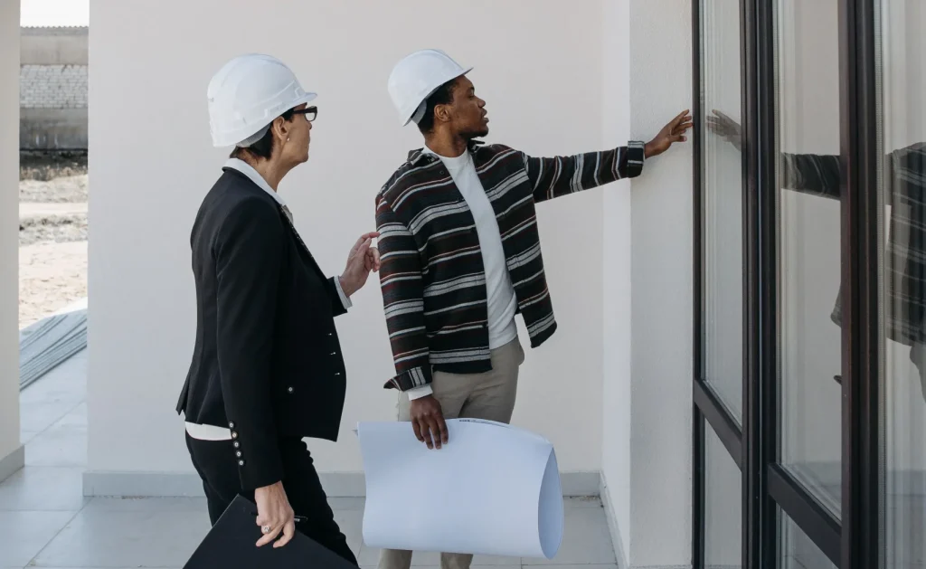 Building Inspectors at a house.