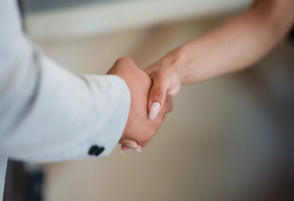 Closeup of handshake