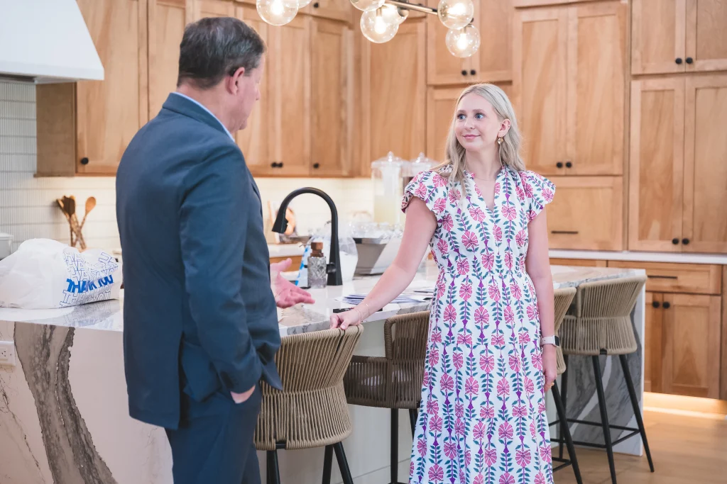 Attorney speaking with probate seller