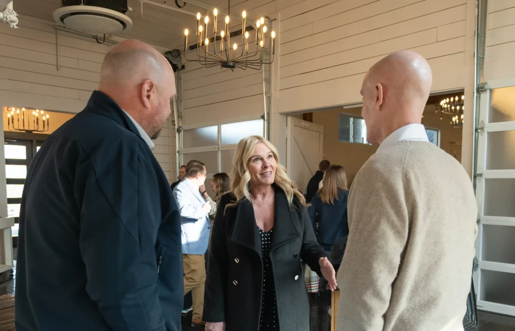 Real Estate Agent and Lender meeting client