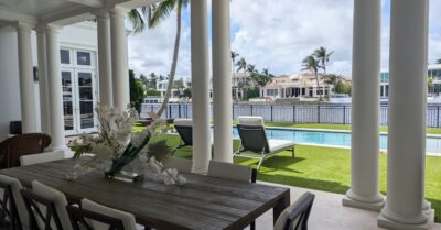 Portico view brightened