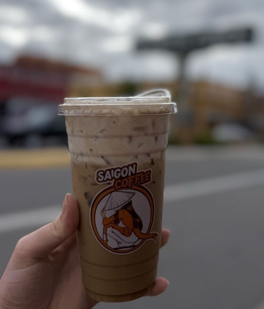 Saigon Coffee Vietnamese phin brew process on 30th Street North Park San Diego