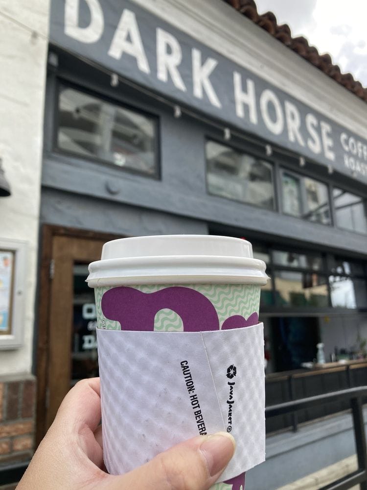 Dark Horse Coffee Roasters storefront window counter on 30th Street North Park