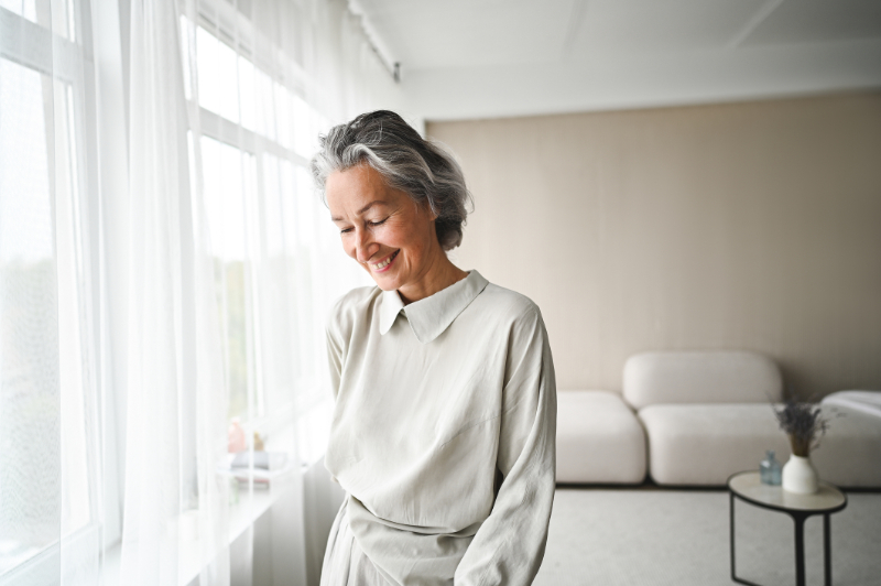senior woman smiling