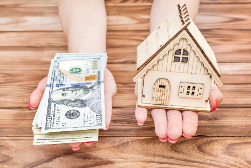 money and miniature house