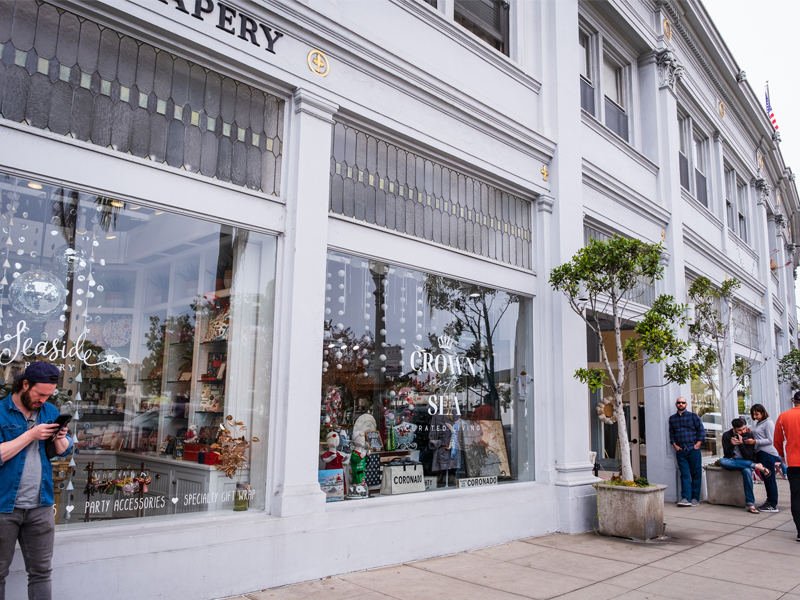 Shops Along Orange Avenue in Coronado