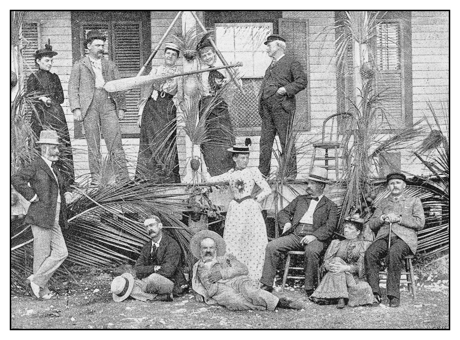 Antique photo: Holiday at Biscayne Bay, Florida