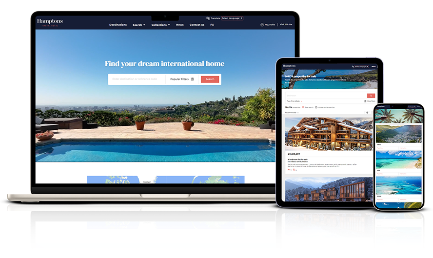 Hamptons International site mockups