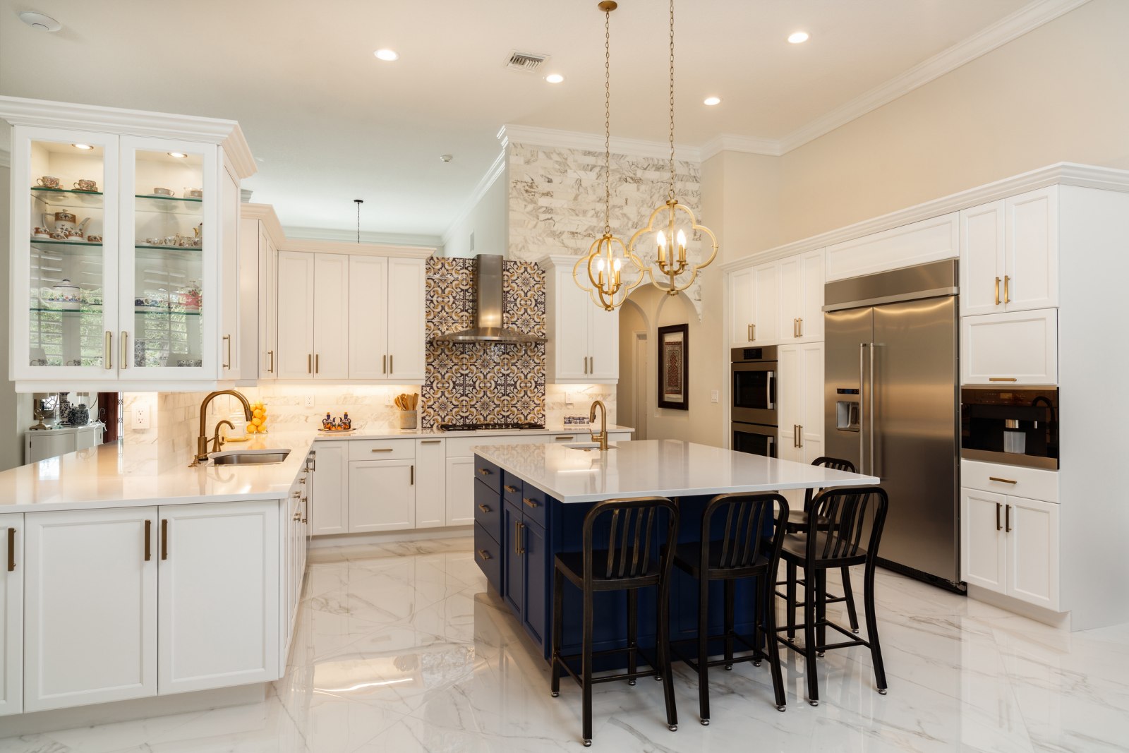 Furnished kitchen and dining